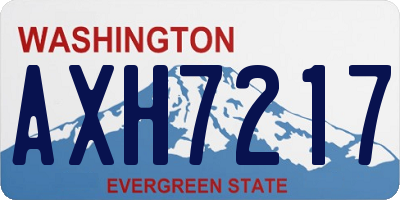WA license plate AXH7217