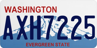 WA license plate AXH7225