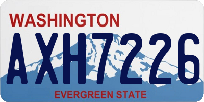 WA license plate AXH7226