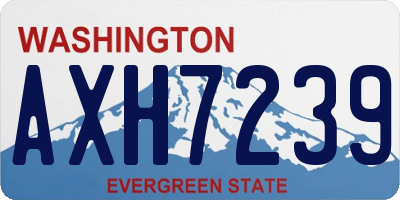 WA license plate AXH7239