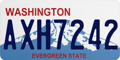 WA license plate AXH7242