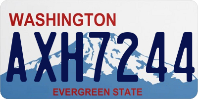 WA license plate AXH7244