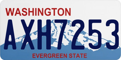 WA license plate AXH7253
