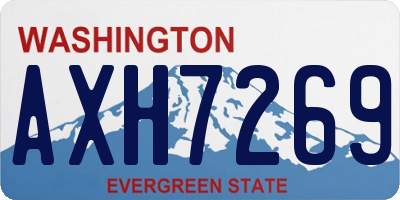 WA license plate AXH7269