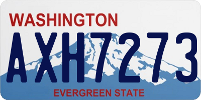 WA license plate AXH7273