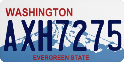WA license plate AXH7275