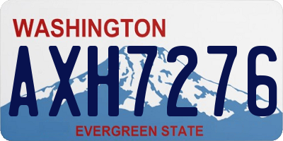 WA license plate AXH7276