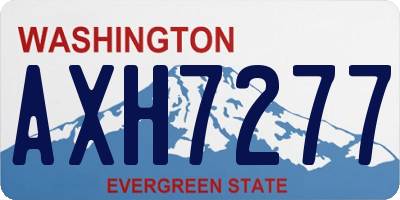 WA license plate AXH7277