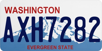 WA license plate AXH7282