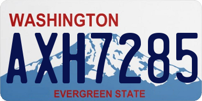 WA license plate AXH7285