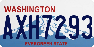 WA license plate AXH7293