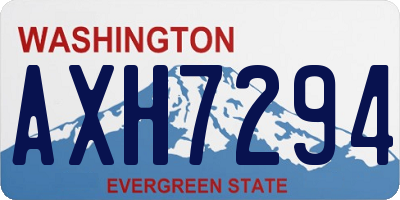 WA license plate AXH7294