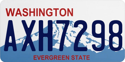 WA license plate AXH7298