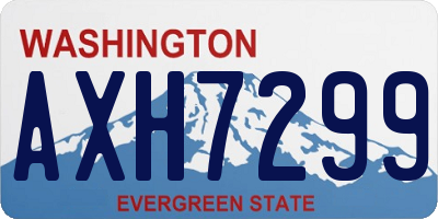 WA license plate AXH7299