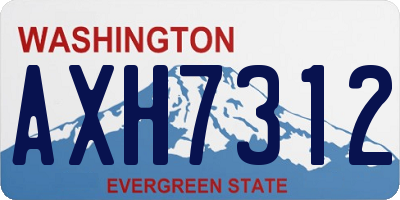 WA license plate AXH7312