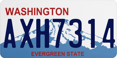 WA license plate AXH7314