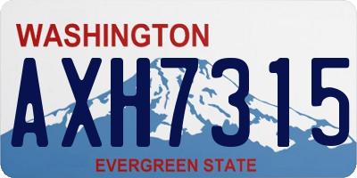 WA license plate AXH7315