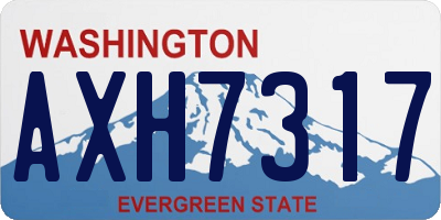 WA license plate AXH7317