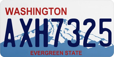 WA license plate AXH7325