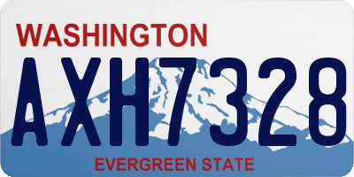 WA license plate AXH7328