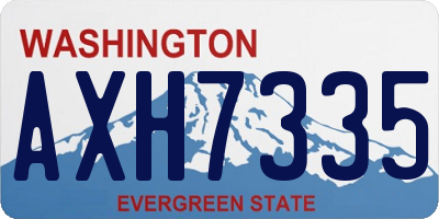 WA license plate AXH7335