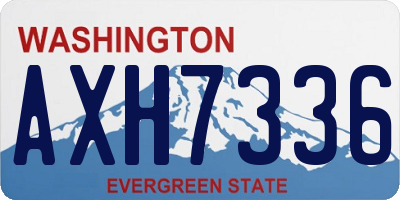 WA license plate AXH7336