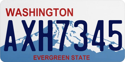 WA license plate AXH7345