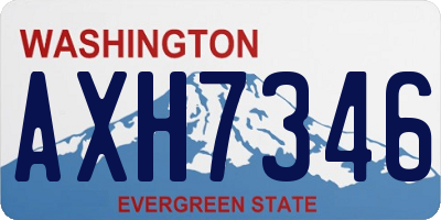 WA license plate AXH7346