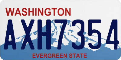 WA license plate AXH7354