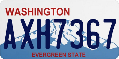 WA license plate AXH7367