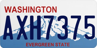 WA license plate AXH7375