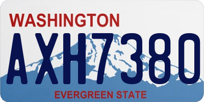 WA license plate AXH7380