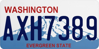 WA license plate AXH7389