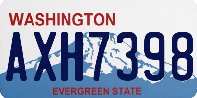 WA license plate AXH7398