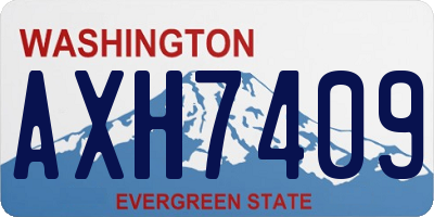 WA license plate AXH7409