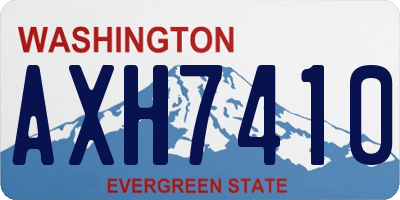 WA license plate AXH7410