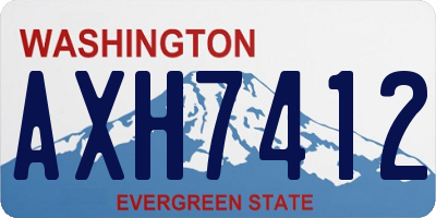 WA license plate AXH7412