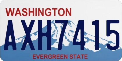 WA license plate AXH7415