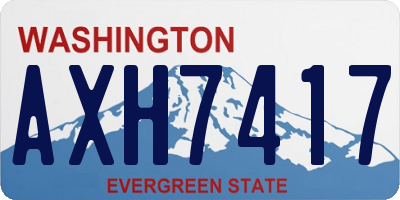 WA license plate AXH7417