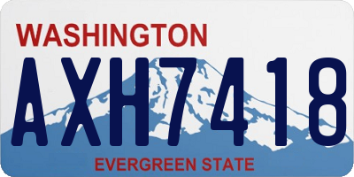 WA license plate AXH7418