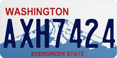 WA license plate AXH7424