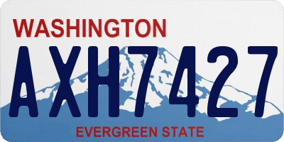 WA license plate AXH7427