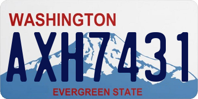 WA license plate AXH7431