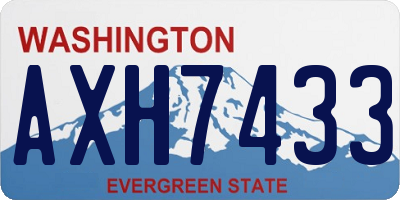 WA license plate AXH7433
