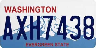 WA license plate AXH7438