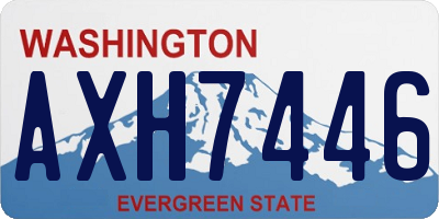 WA license plate AXH7446