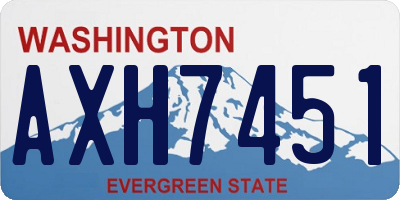 WA license plate AXH7451