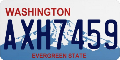 WA license plate AXH7459