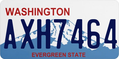 WA license plate AXH7464
