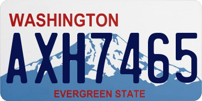 WA license plate AXH7465